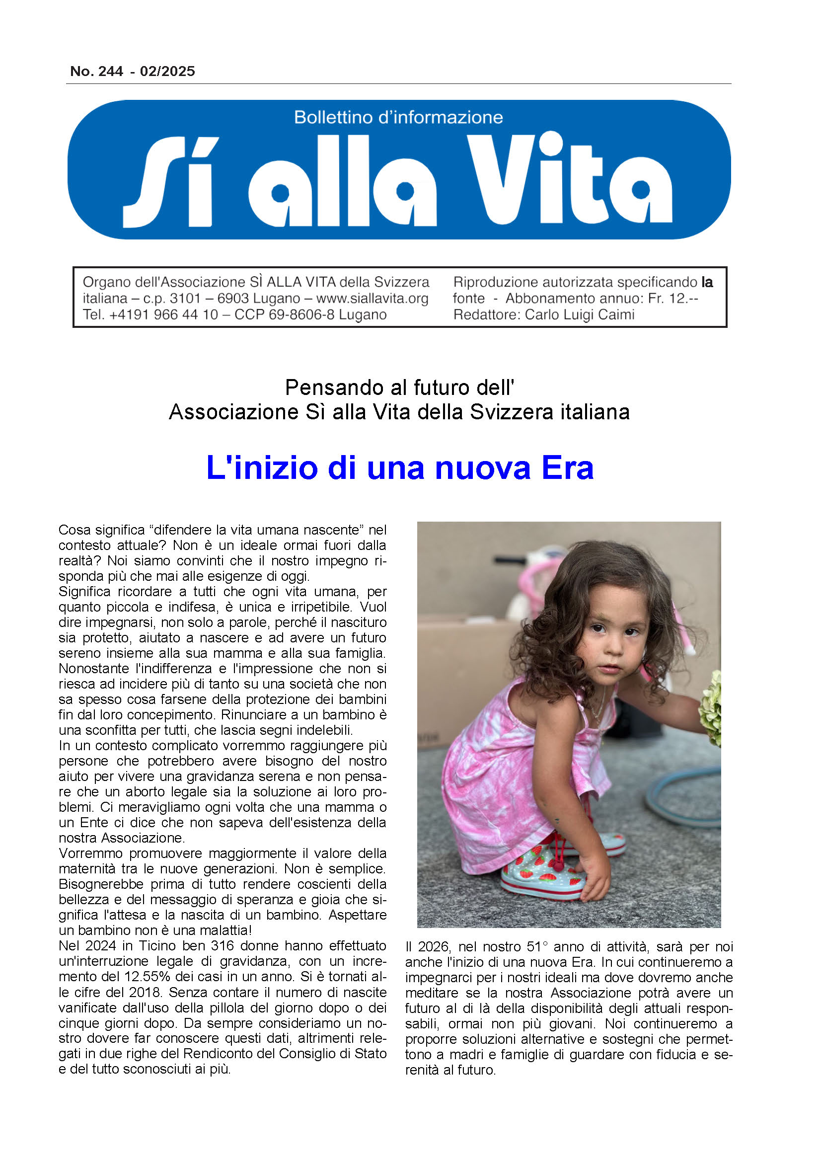 Bollettino d'informazione n. 244