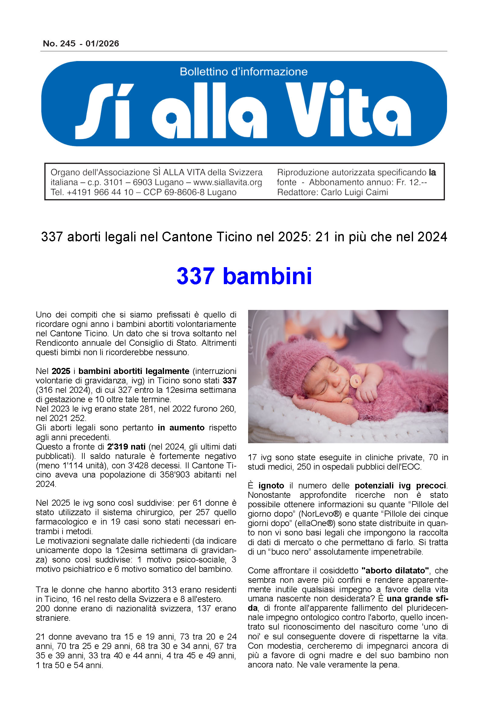 <bollettino d'informazione n. 245